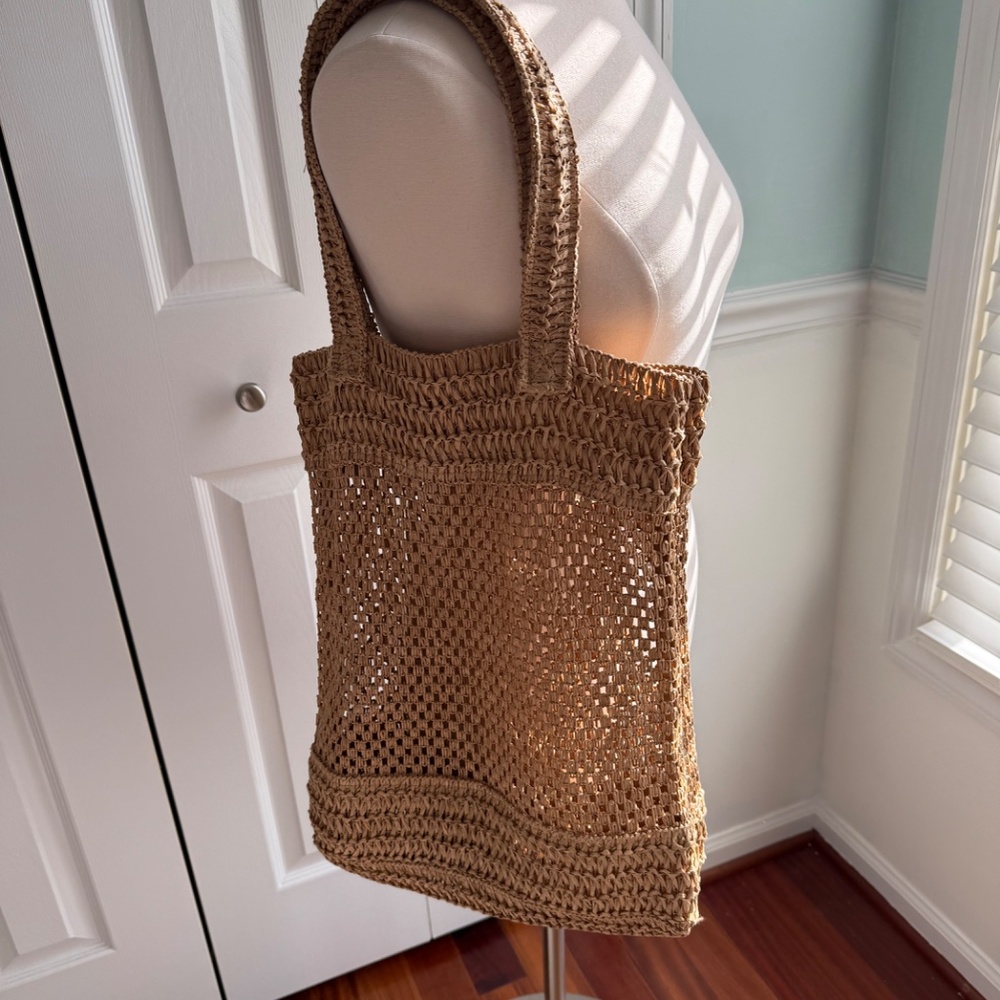 H&M STRAW SHOPPER TOTE